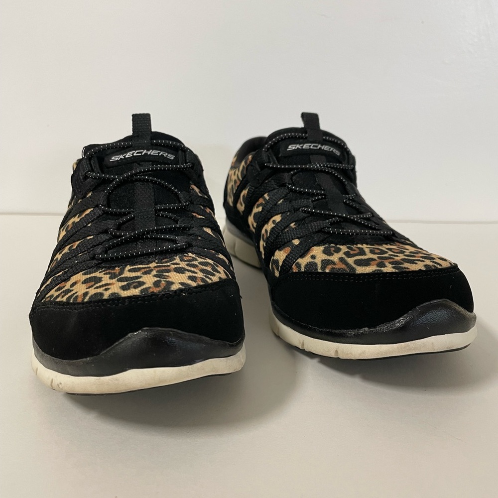 Skechers Gratis Wild Vibes Animal Print Leopard Sneaker - Picture 3 of 6